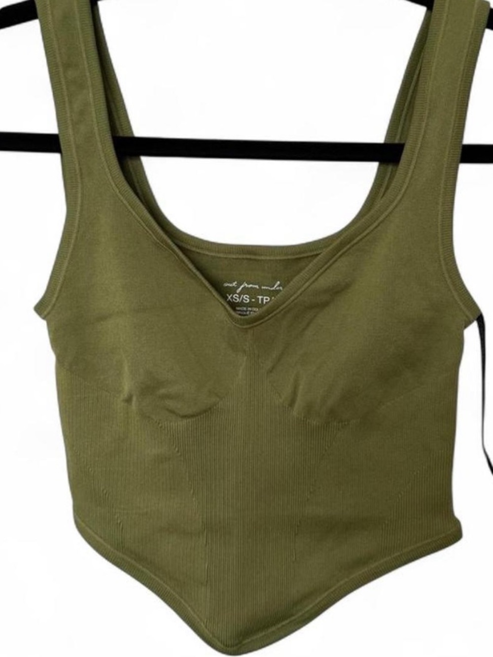 UO Out From Under Olive Green 
 Corset‑Style Tank — XS/S